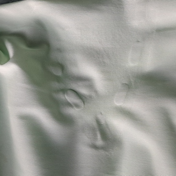 VTG BEELINE USA mint green full slip NYLON lace 36 Short coastal glam *Flaw* - Picture 8 of 11